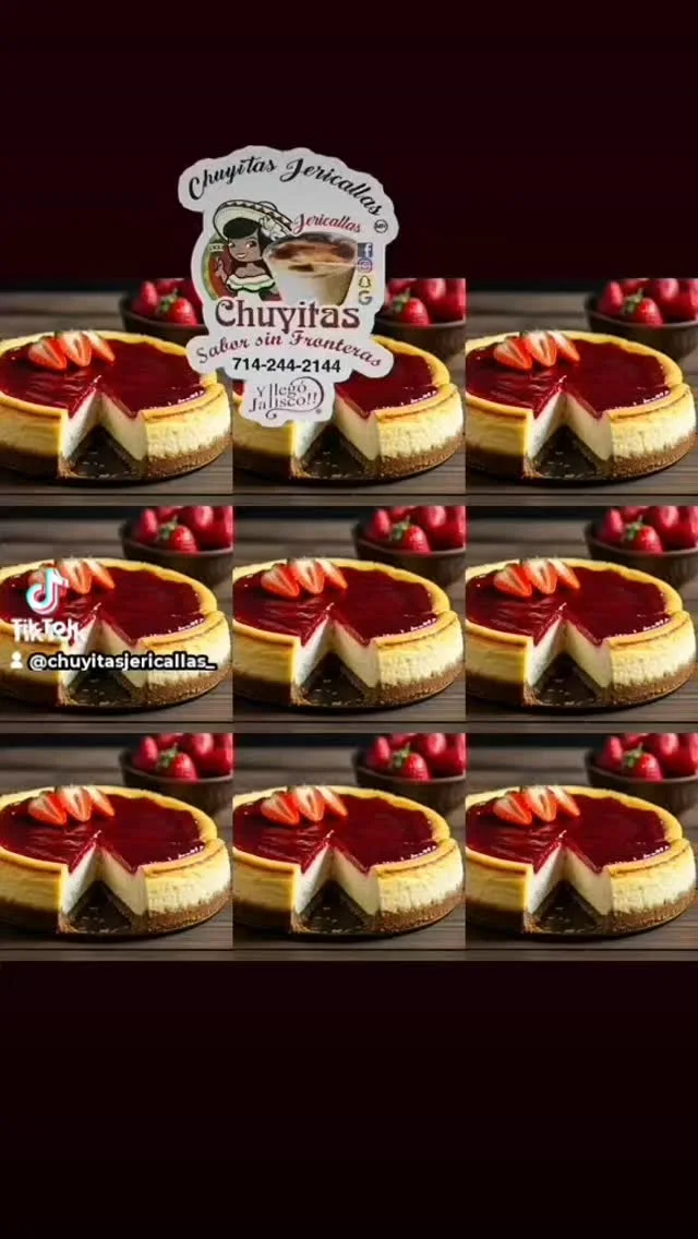 Cheesecakes de fresa preparados por Chuyitas Jericallas